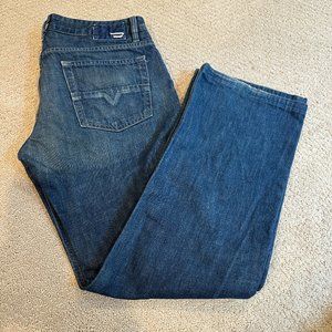 Diesel Jeans Rabox Straight VTG Dark Double Button Tab Waist Sz 32 #00E8M200014